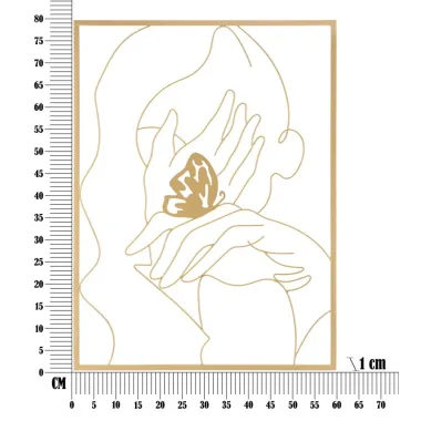 Panel Żelazny HANDS ON FACE 60x1x80 cm